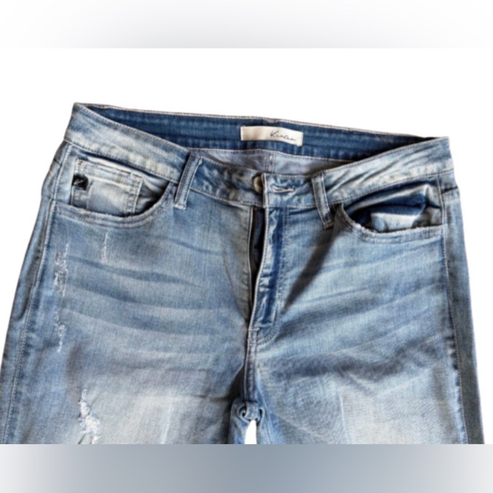 KanCan Light Blue Distressed Boyfriend Jeans - Picture 4 of 6